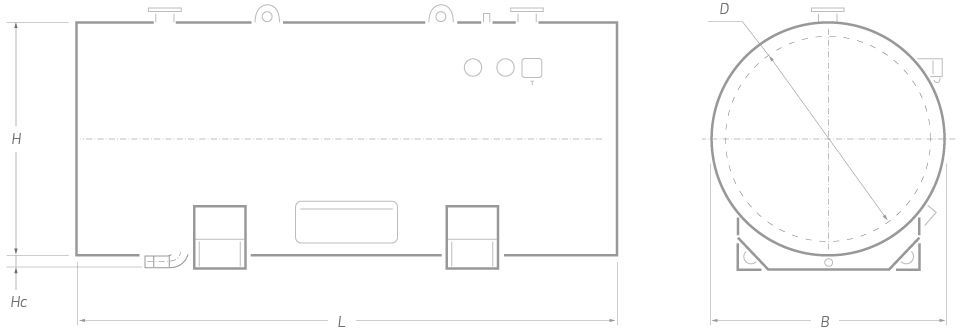 Водонагреватель 750 литров накопительный горизонтальный